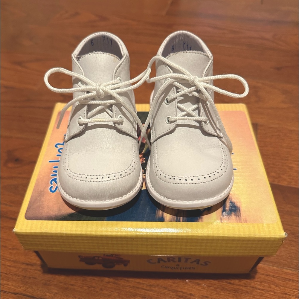 Toddler White Leather Shoes